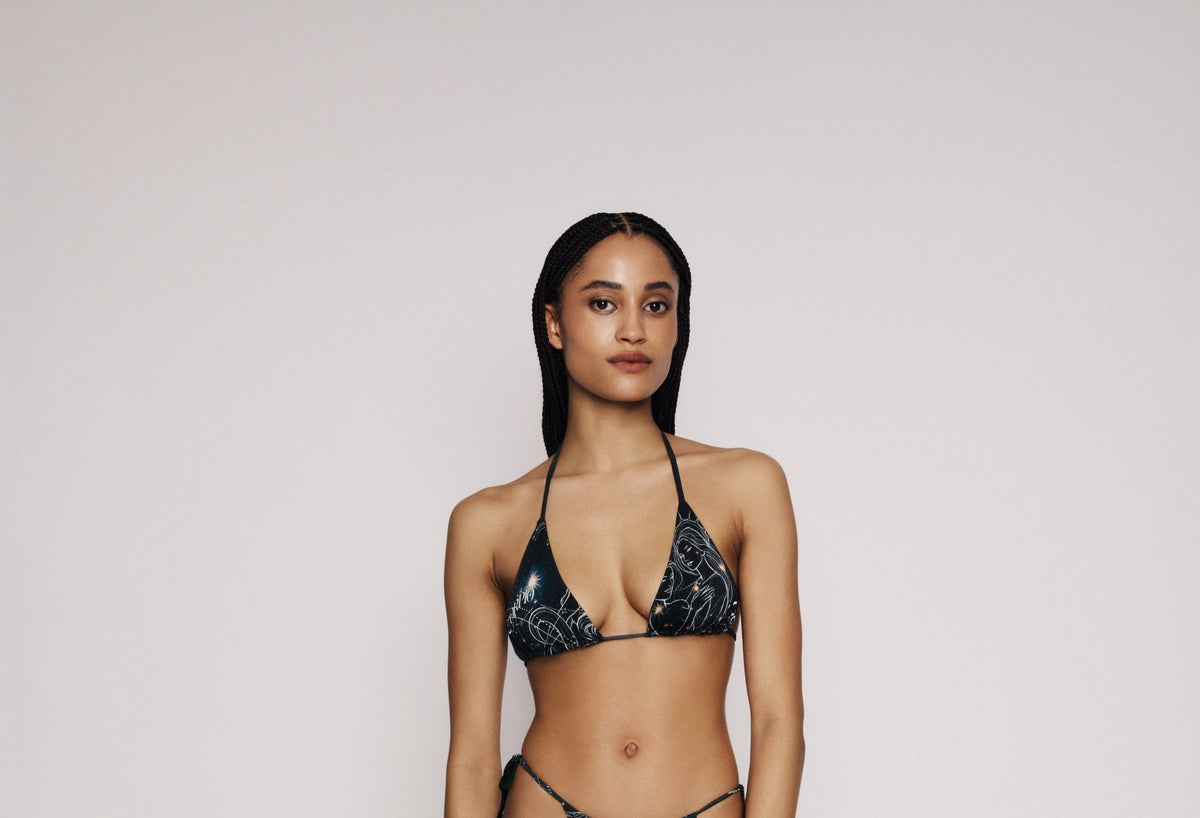 Astrea Printed Bikini Top — Sidera Paris