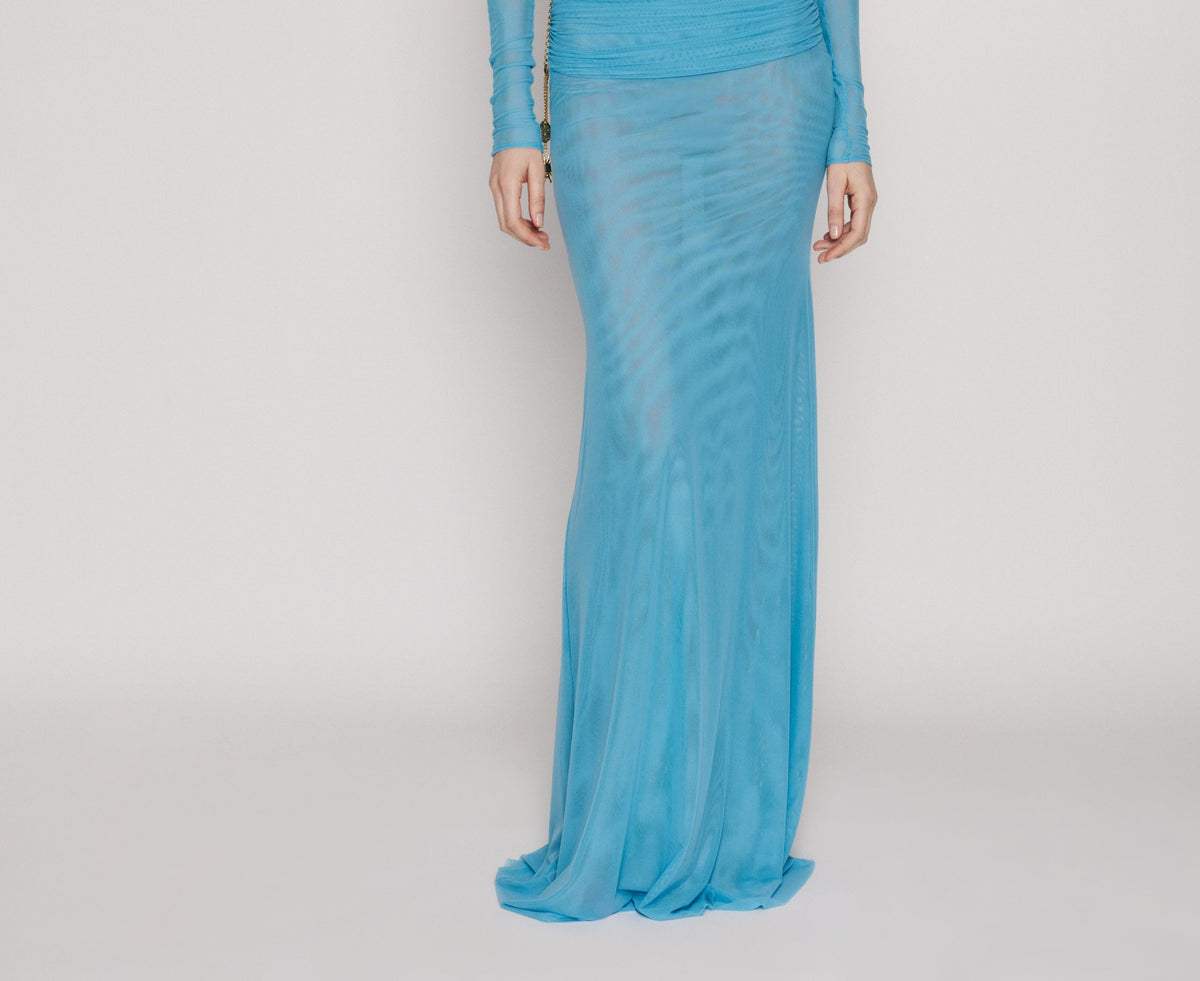 Nerea Mesh Draped Skirt — Sidera Paris
