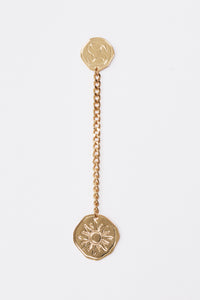 Oracle Coin Logo & Sun Charm Earrings — Sidera Paris
