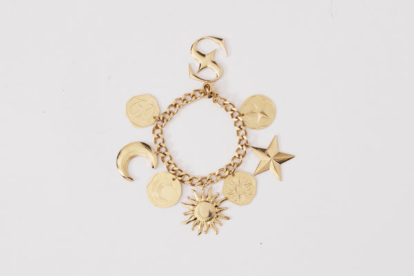 Northstar Charms & Coin Chain Bracelet — Sidera Paris