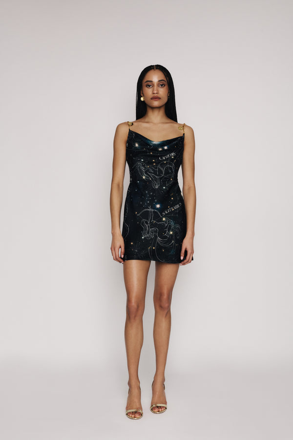 Selene Layered Drape Dress — Sidera Paris