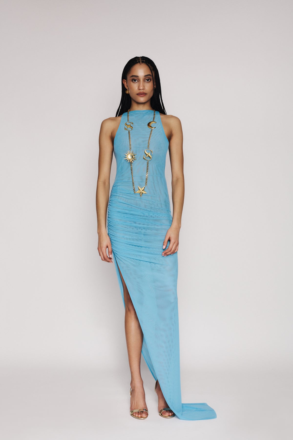 Caelia Reversible Cowl Neck Dress — Sidera Paris