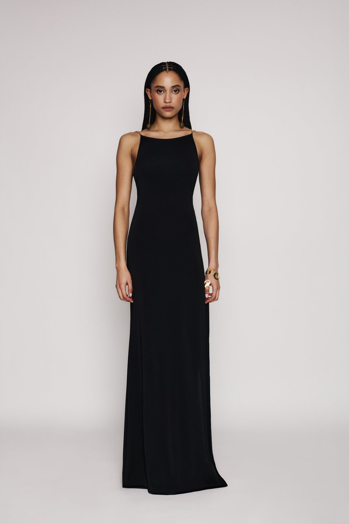 Initia Draped Sash Back Gown — Sidera Paris