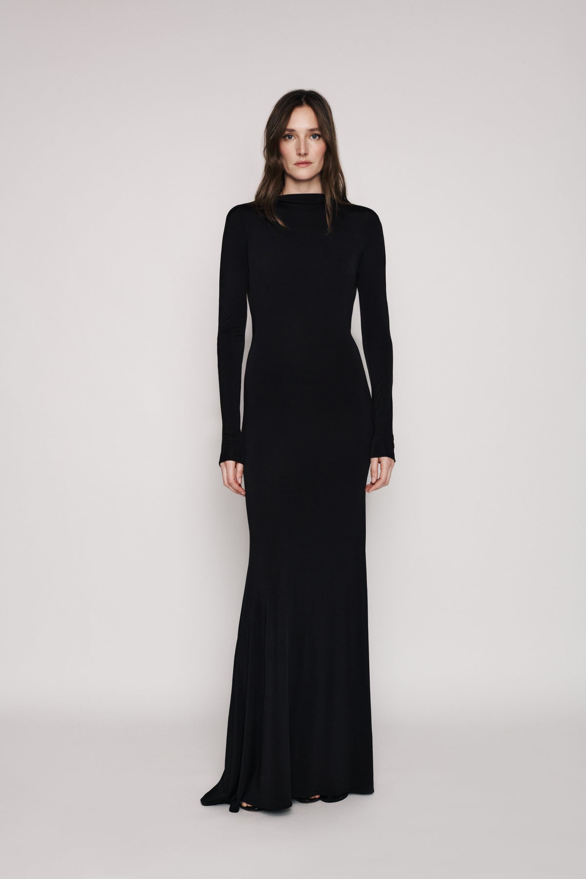 Rhea Long Sleeve Backless Gown — Sidera Paris