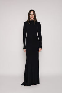 Rhea Long Sleeve Backless Gown — Sidera Paris