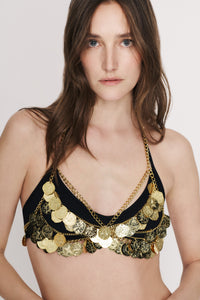 Chain Bra With Coin Charms