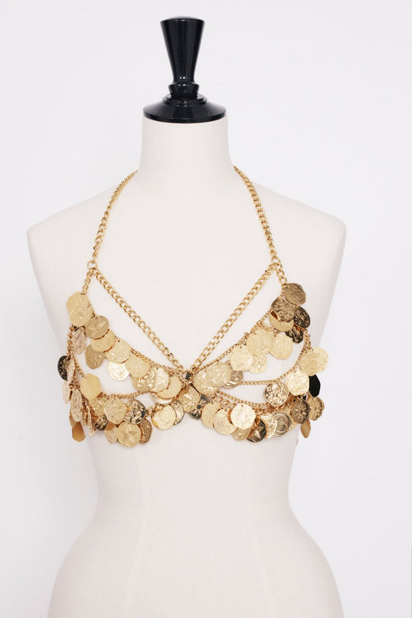 Chain Bra with Coin Charms — Sidera Paris Jewelry